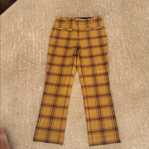Maeve from Anthropology Essential Slim Kick Flare Plaid Pants